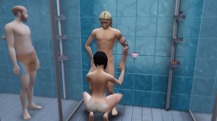 Темноволосая жена шлюха из The Sims 4 изменяет мужу со всеми подряд