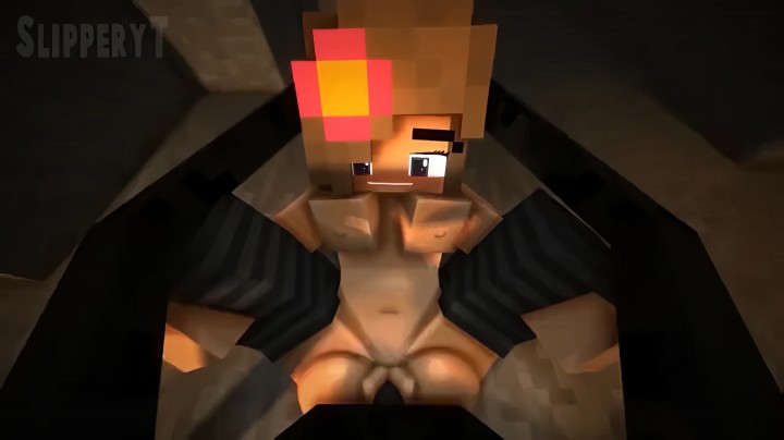Черная мумия из Minecraft жестко трахает сладкую телку