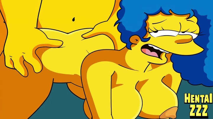 Мардж из Симпсонов наклонилась раком и получила в пизду член любимого Гомера